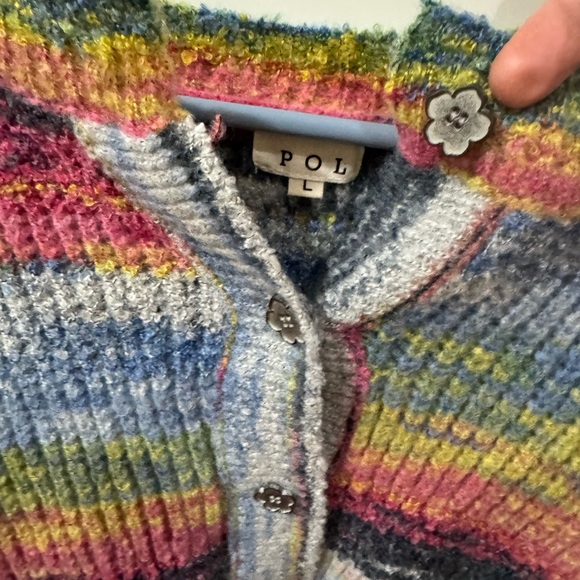 POL Vibrant Multicolor Fringed Cardigan - Picture 8 of 8